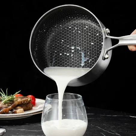 316 Stainless Steel Milk Pot - Non-stick, Baby Food Supplement Pot, Milk Stir-fry Pan, Flat Bottom