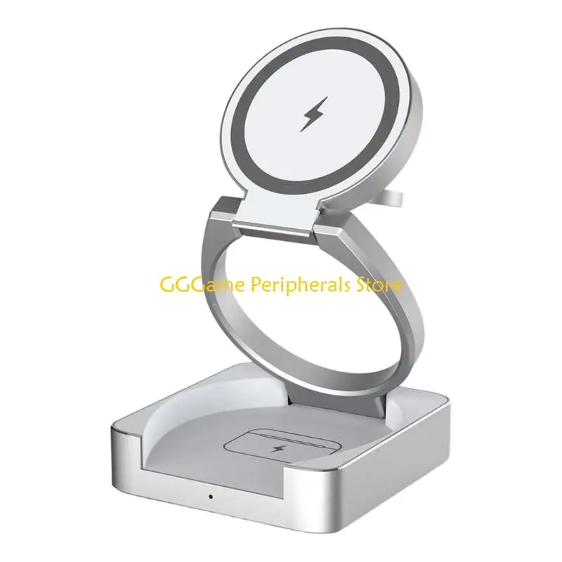 U55B Foldable 3 In 1 Wireless Charging Station With Alignment Fast 15W