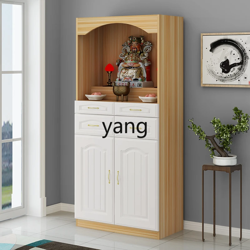 LMMvertical cabinet with door God of Wealth Shentai household Guanyin simple Buddhist cabinet