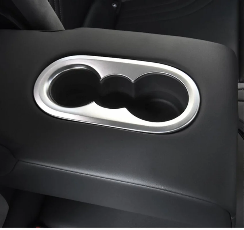 ل VW Volkswagen ID.4 ID4 2021 2022 اكسسوارات لوحة القيادة التيار المتناوب منفذ الهواء كوب ماء غطاء لوحة الكسوة الفولاذ المقاوم للصدأ #3