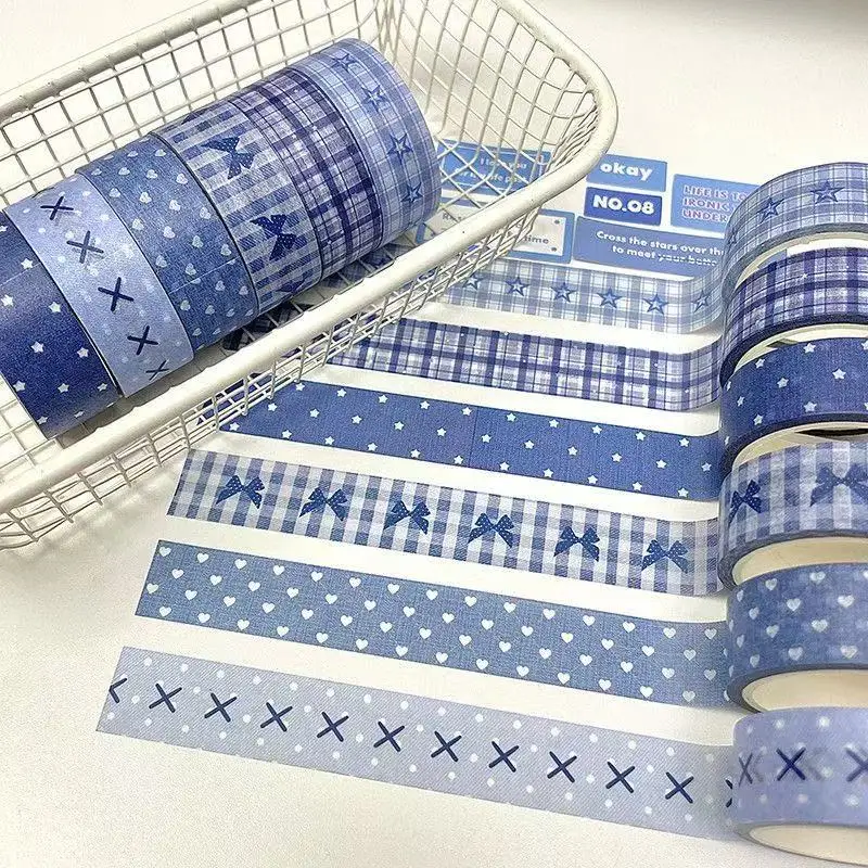 1,5 cm x 5 m Retro-Themen-Washi-Tape mit Blumen- und Karomuster für DIY-Scrapbooking, Journal, Handarbeiten, Geschenkdekoration. – Detail 12