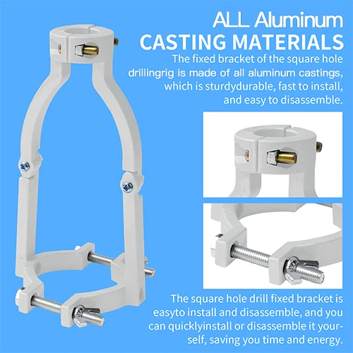 Square Hole Drill Bit Adapter for Drill Machine Accessory Easy Installation and Disassembly For Woodworking Drill Tools