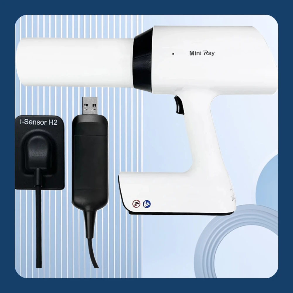 Woodpecker Ai Ray Mini I-Sensor H2 Kit de Sensor de rayos X Dental con máquina de rayos X CC de alta frecuencia sistema de imágenes digitales portátil