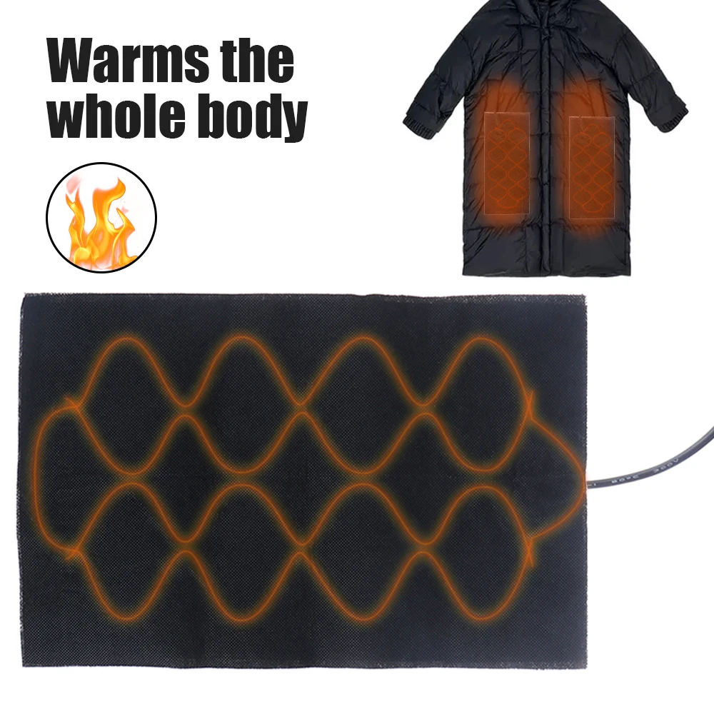 USB 5V Carbon Fiber Heating Pad Hand Body Warmer Fast-Heating  Electric Heating Pad Heating Film Winter Infrared Fever Heat Mat