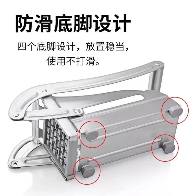 Household Stainless Steel Manual Press French Fry Cutter For Potato Cucumber Strip Cutting Kitchen Tool Accessory