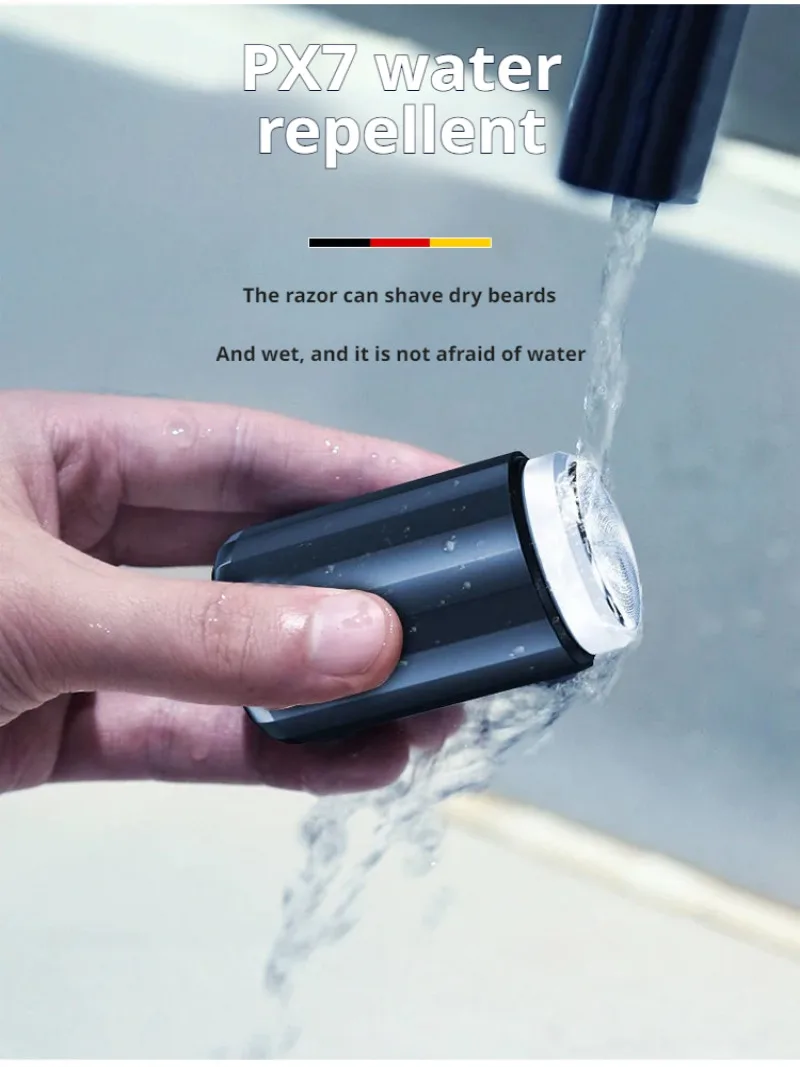 Mini maquinilla de afeitar eléctrica portátil, recargable por Usb, lavable, inteligente