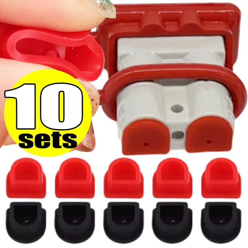 

50A Cable Kit Retaining Plug Silicone Dust Plug for Anderson Connector Plugs Red and Black Multi-Purpose Application Parts