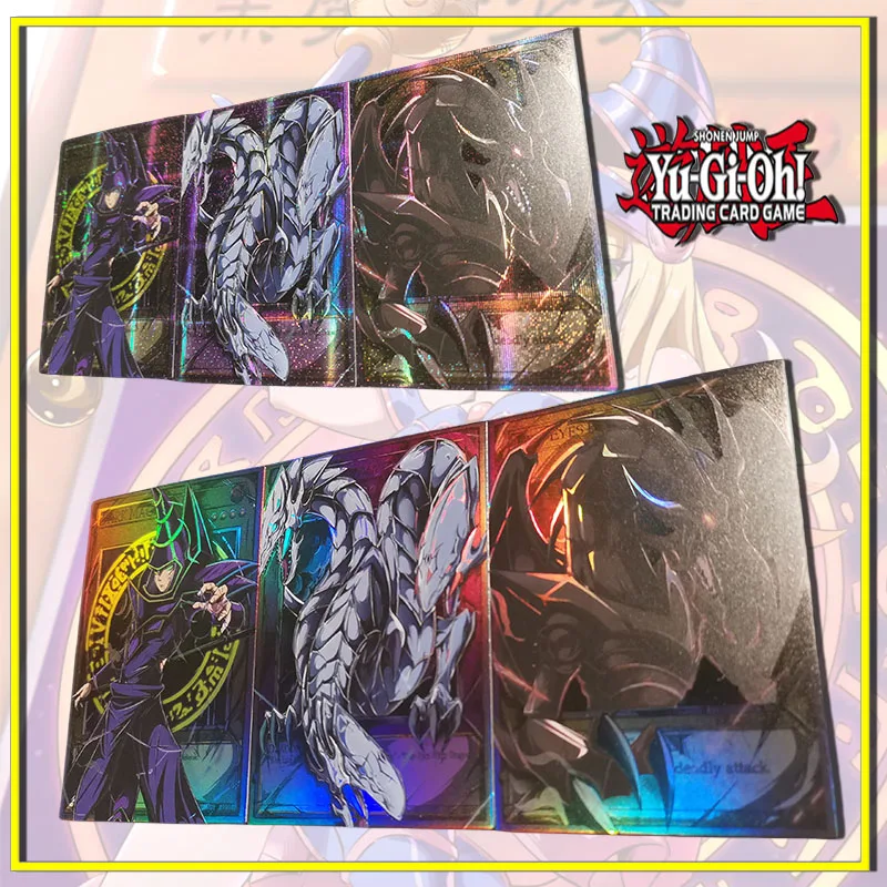 

Yu-Gi-Oh Black Magician Blue-eyed Ultimate Dragon DIY homemade flash card boy Toy collection New Birthday Christmas gift