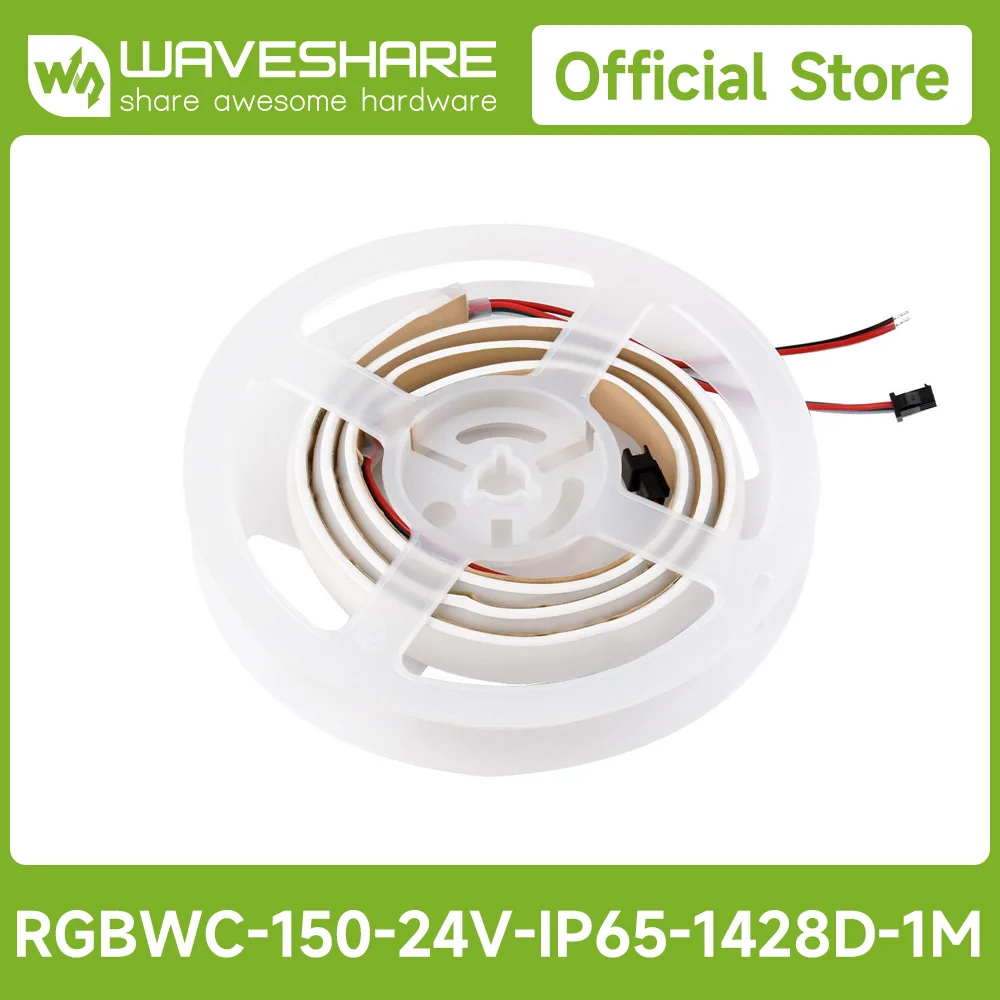 

WaveshareRGBWC Colorful COB LED Strip, WS2812B Control Chips, IP65 Protection, Programmable LED Strip, Options For 1m Or 5m LED