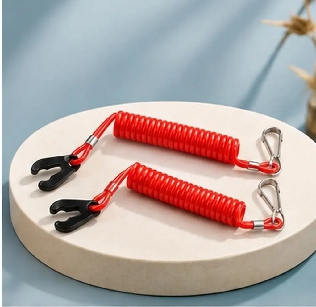 2Pcs Safety Rope Kill Switch Lanyard for Outboard Motor – Engine Stop Emergency Cord