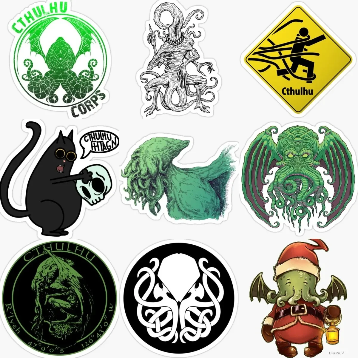 

Cthulhu Great Old Ones Octopus Monster Tentacles Personalized PVC Sticker for Decorate Fridge Wall Car Truck Van Bicycle Decal