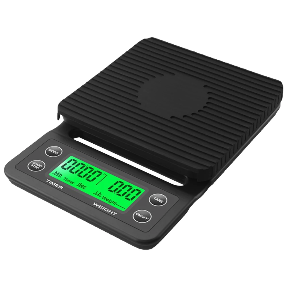 

5/3kg Electronic Drip Coffee Scale High Precision Measuring LCD Electronic Digital Kitchen Scale Drip Coffee Scale with Timer