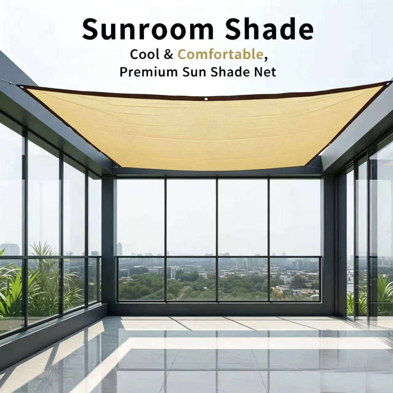 Malla de Sombra para Patio, Impermeable, Protección UV, con Ojales Metálicos, para Jardín, Terraza y Exterior