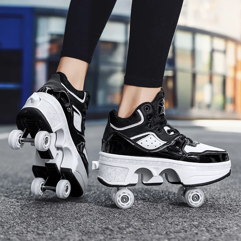 Roller Skate Shoes For Men Women Boys Girls Kids 2022 Fashion Casual Sports 4 Wheels Sneakers