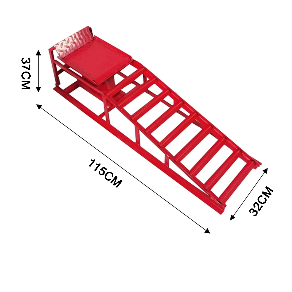 2 Pcs Large metal car maintenance ramp Car chassis lifting tools Car maintenance platform large slope metal frame 115x37cm