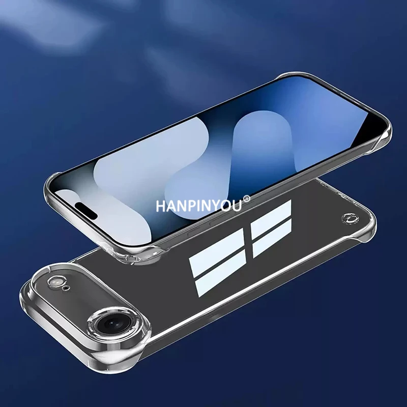 حافظة شفافة بدون إطار مطلية فاخرة لهاتف أبل آيفون 17 برو ماكس 17 إير رفيعة للغاية لحماية الكاميرا غطاء صلب من البولي كربونات #6