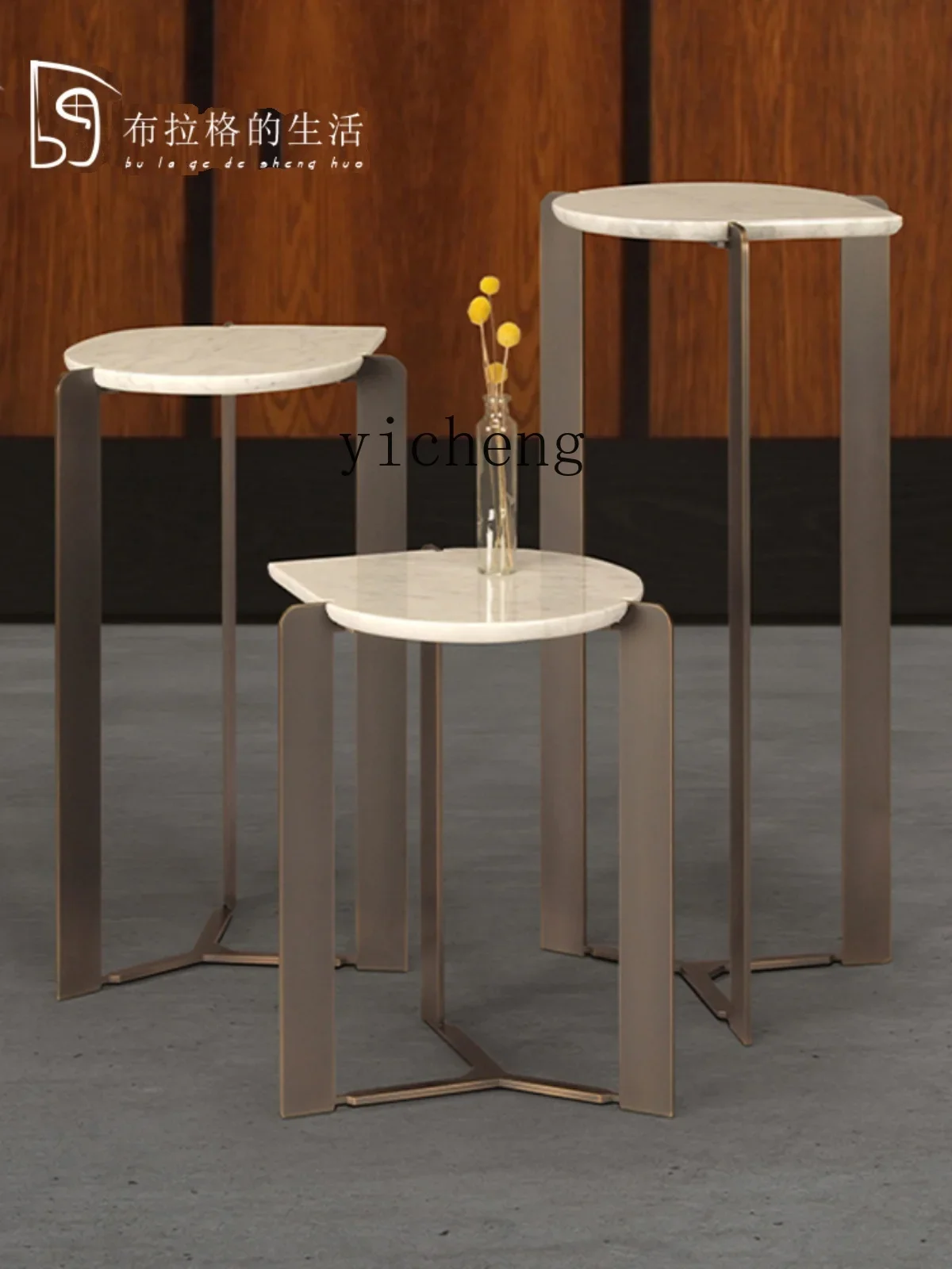 ZZ Zf Mild Luxury Marble Coffee Table Villa Conference Modern Minimalist Creative Leisure Negotiation Corner Table