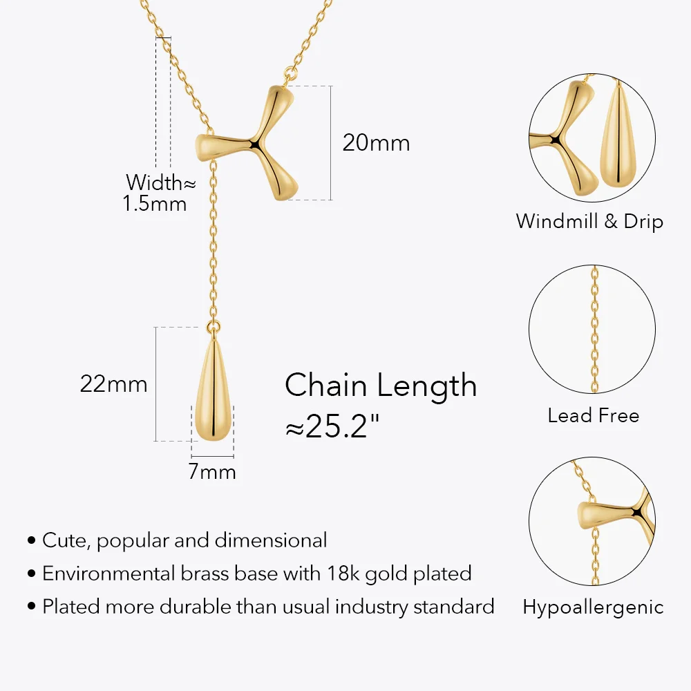 ENFASHION Windmill Drip Necklace For Women New In Gold Color Pendants Necklaces Fashion Jewelry Party Collares Para Mujer P3328