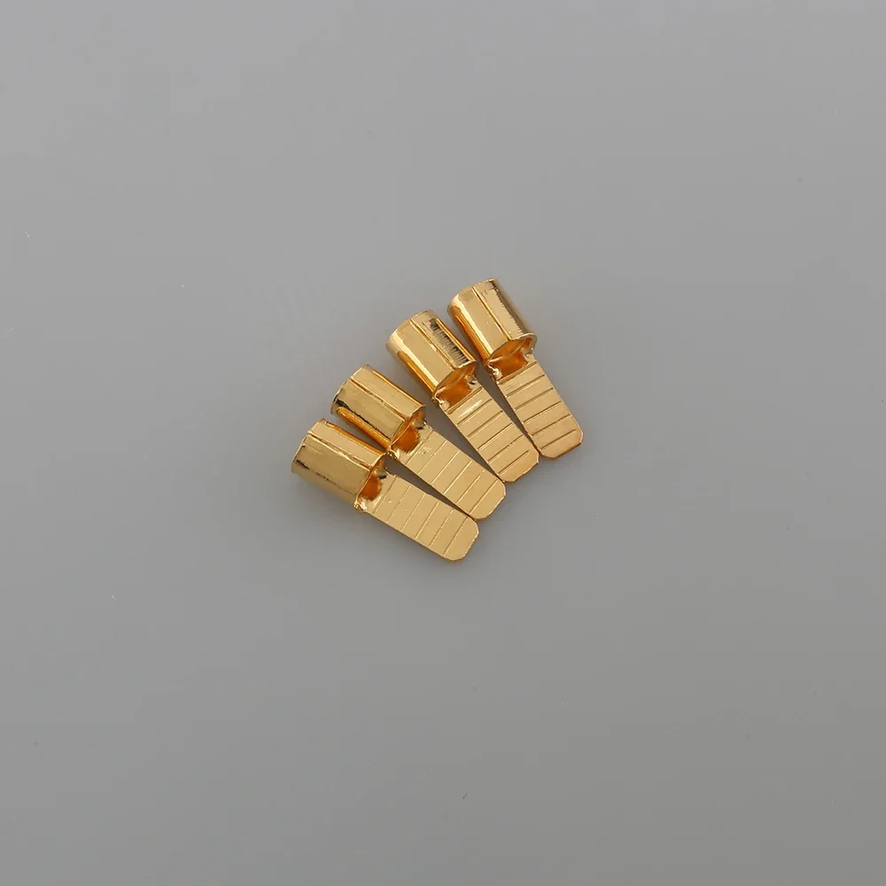 6pcs Gold Plated C45-4 C45-6 C45-10 C45-16 square insert DZ47 open pin shaped copper solder joint nose cold pressed End