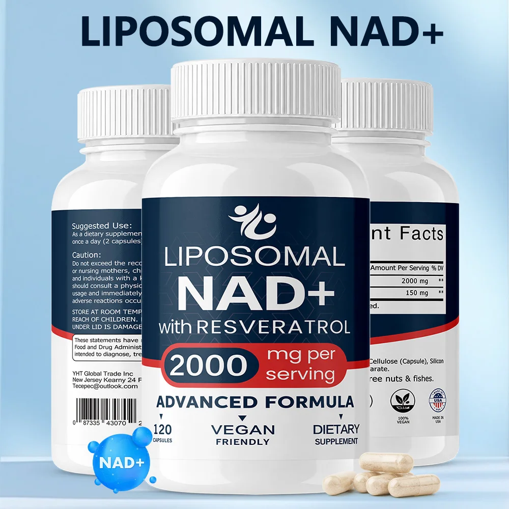 Liposomal NAD+ Capsules - Contains Resveratrol To Fight Aging, Boost Energy and Promote Brain Development