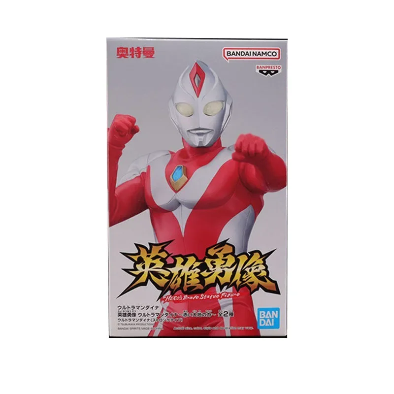 Original Bandai Heroic Courage Statue Ultraman Dyna Anime Action Figures Collection Ornaments Figure Toys Birthday Gift