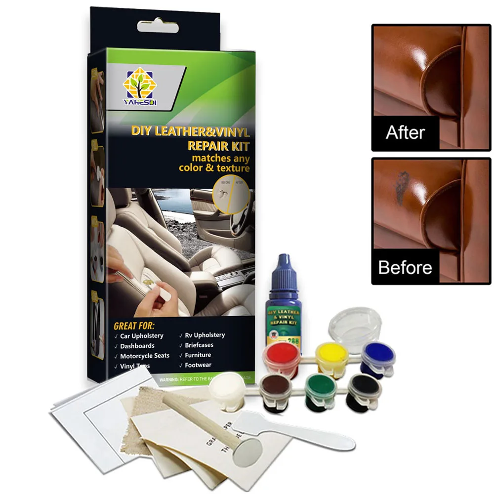 Leather Repair Kit Liquid Leather Skin Refurbish Repair Paste For Shoes Car Seat Sofa Coats Holes Scratch Crack 7 Colors