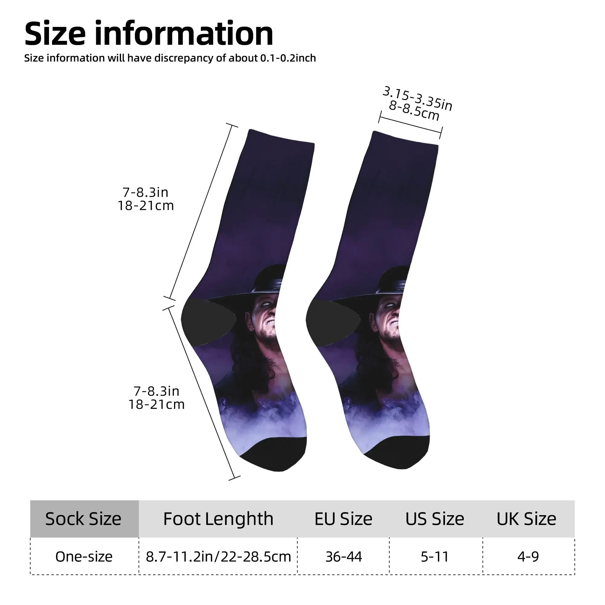 The Undertaker Wrestling Socks  Casual Stockings Men's Medium Soft Cycling Socks Winter Design Non-Slip Socks