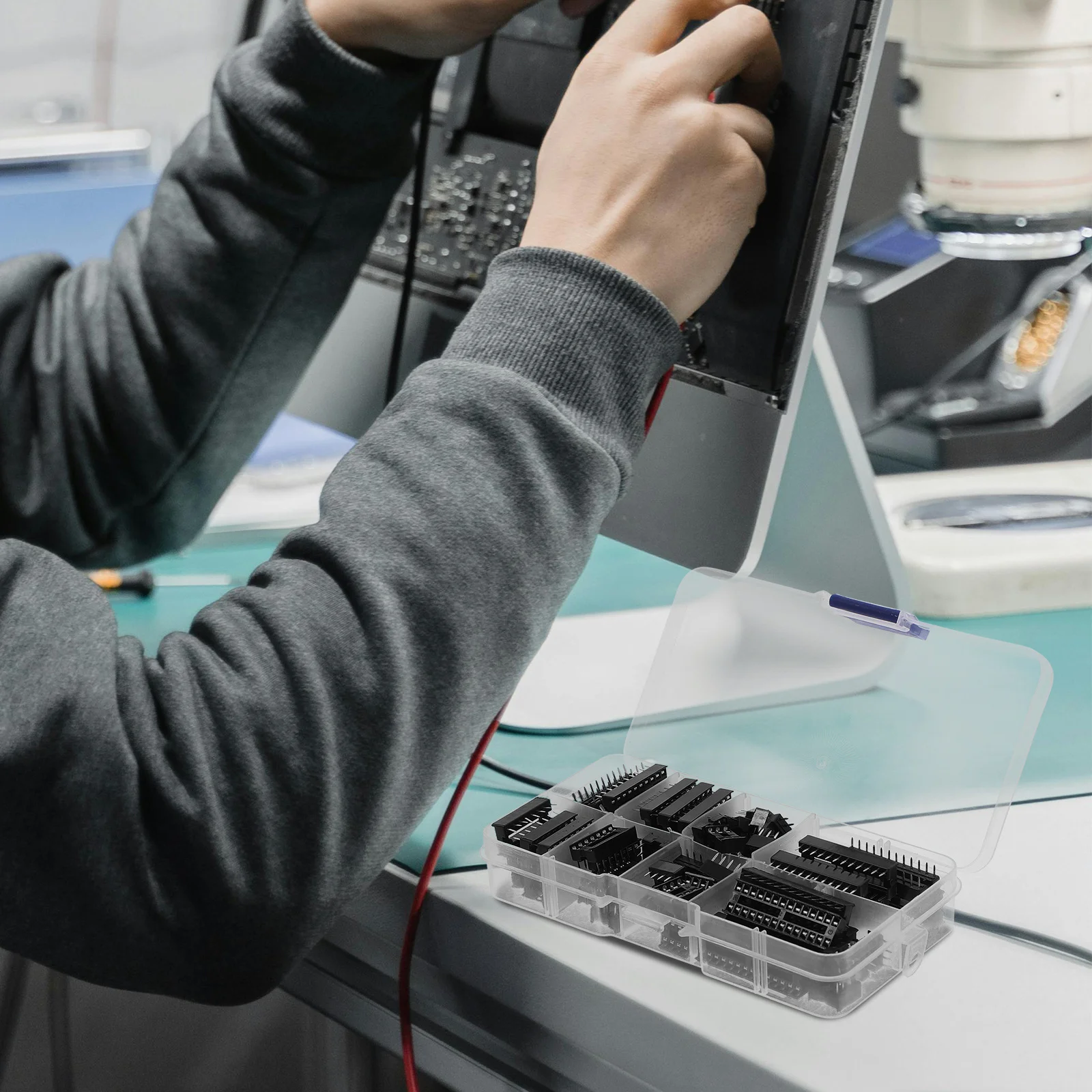 

6 8 14 16 18 20 24 28 Pin Ic Socket Set Integrated Circuit Seat DIY Accessory Heat Dissipation Ic Socket Connector