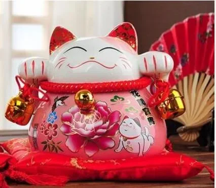 

ceramic maneki neko piggy bank home decor crafts room decoration ceramic kawaii ornament porcelain figurines cat