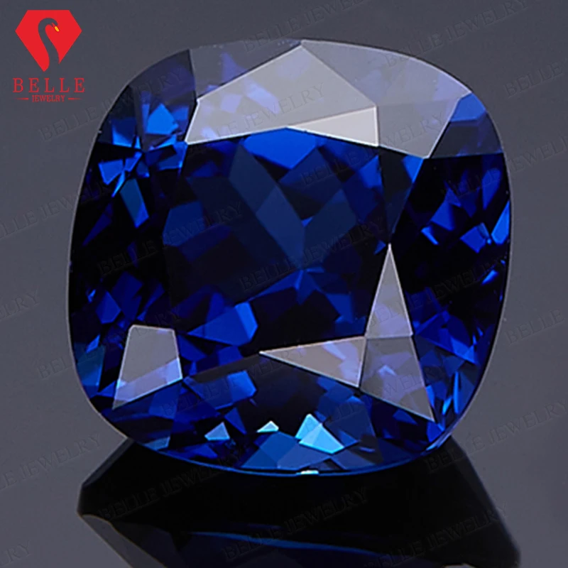 

Lab Grown Loose Cushion Cut Sapphire with AGL Certificate Vivid Blue Gemstone for Luxury Engagement Ring Jewelry