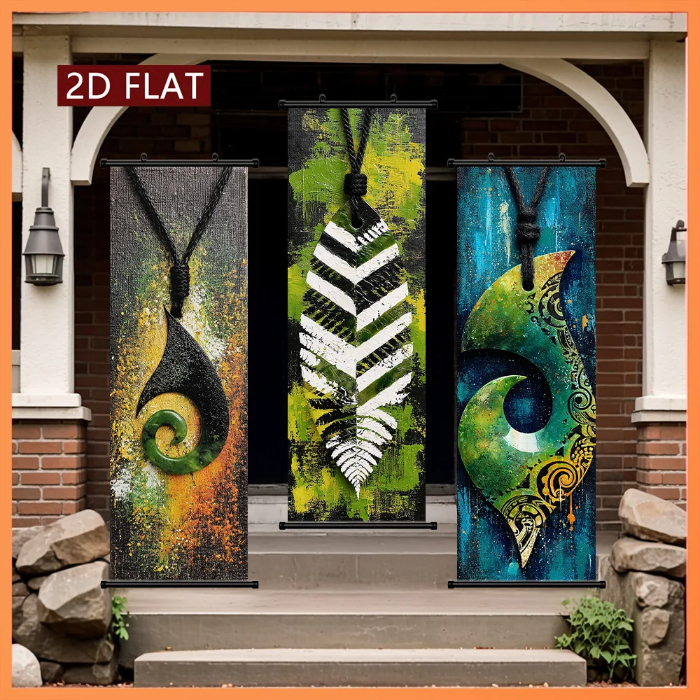 Maori Totem Scroll Tapestry Retro Tribal Spiral Pendant Hanging Painting Fabric Poster Decoration Living Room Home Room Decor