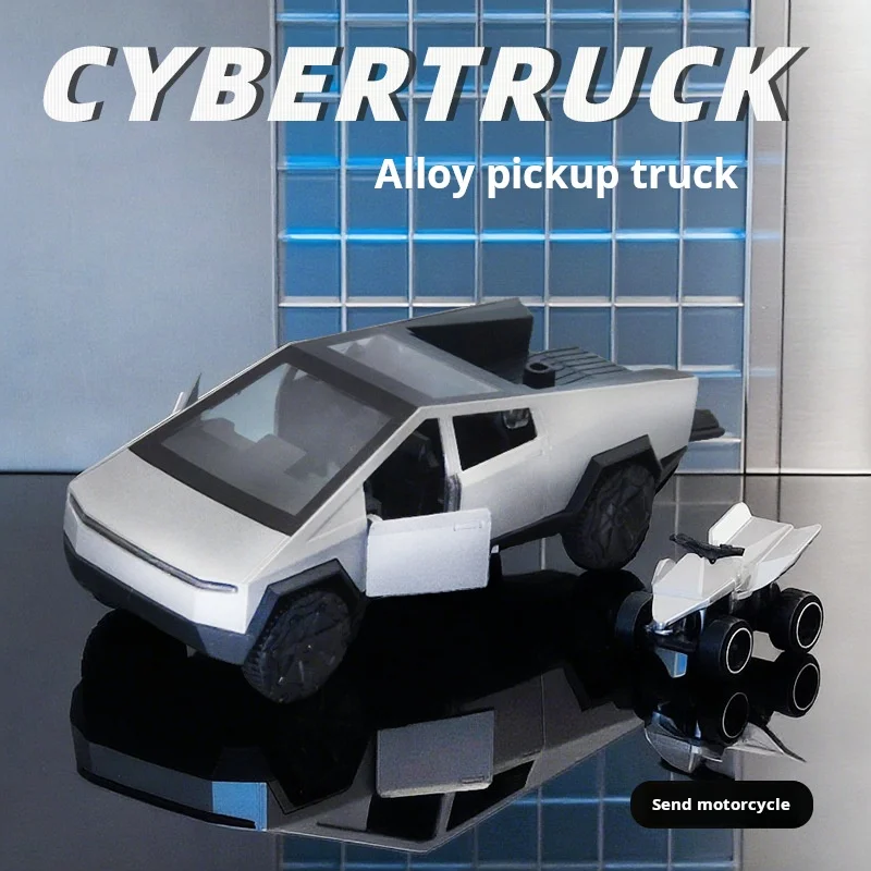 1:36 サイバートラック おもちゃ オフロード車 ダイキャストモデルカー ビーチバイク ホビー コレクション 誕生日プレゼント 男の子向け