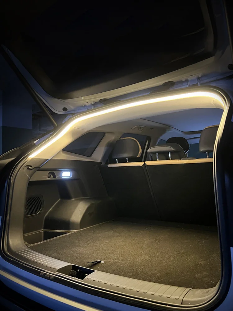 LED سيارة جذع شرائط مصباح متعددة الوظائف سيارة جذع المحيطة شريط إضاءة جو شرائط مصباح ل سيدان SUV هاتشباك لاقط