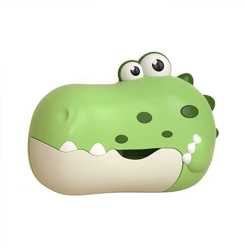 With Music Dinosaur Bubble Machine Green Lightweight Baby Bath Bubble Toys Dinosaur Shape Durable Baby Bath Water Toys