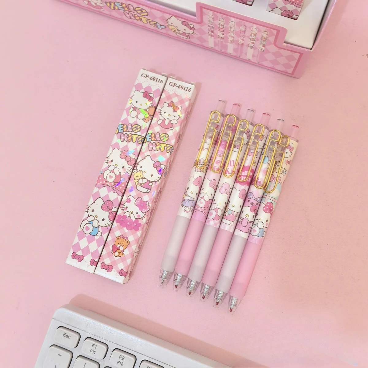 6pcs Ins Cartoon Figure Press Gel Pens Blind Box 0.5mm Balck Signature Pen Cute Stationery Anime School Supplies Creative Gifts view 3