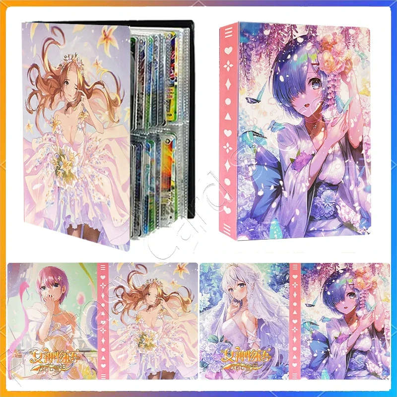 Libro de colección de tarjetas de Anime de dibujos animados para chica Sexy, Carpeta de soporte de cuentos de diosa, libro de álbum de tarjetas de