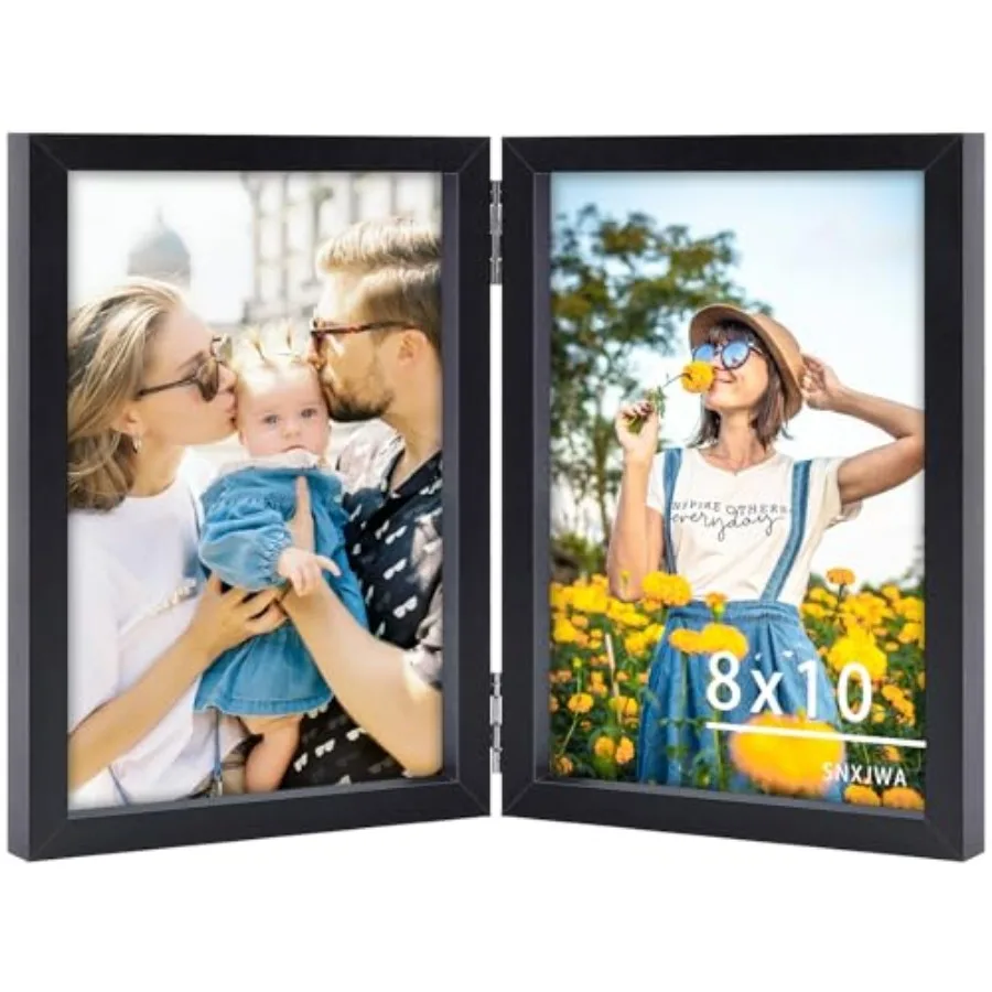 

Picture Frames Double Photo Frame Folding Vertical Stand Display Side by Side