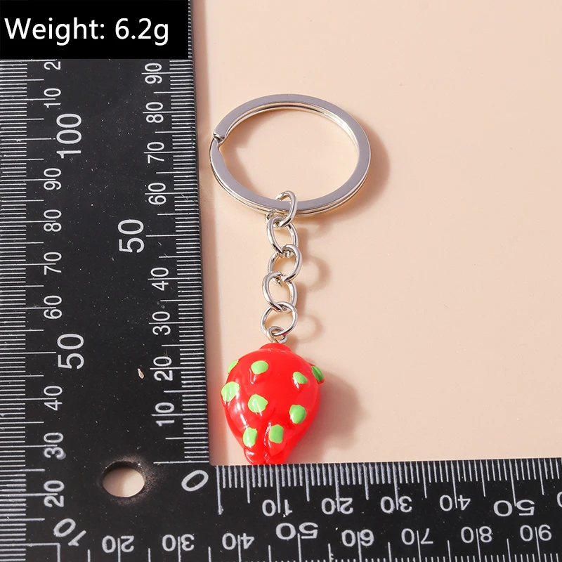 Cartoon 3d Frucht Orange Charms Schlüssel bund Souvenir Geschenke für Frauen Männer Auto Schlüssel Handtasche Anhänger Schlüssel ringe DIY Schmuck Zubehör – Detail 9