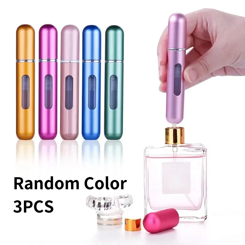 3/5/10pcs 5ml Bottom-fill Perfume Refillable Liquid Container for Cosmetics Fragrance Spray Dispenser Press Type Portable Bottle