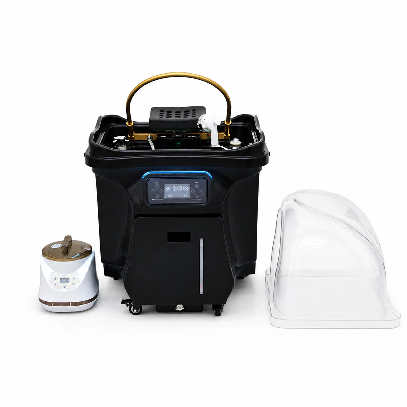 Tragbares Haarwaschbecken Mobile Shampoo-Schüssel mit 60L Wassertank Thermostatische Heizung Zirkulation Befeuchtungs-Kopf-Spa-Maschine – Detail 2