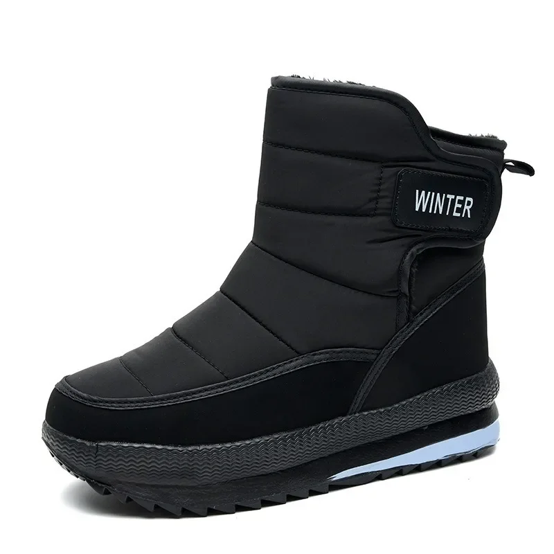 2024 Winter Boots Men Women Warm Plush Snow Boots Thicken Comfortable Outdoor High Top Cotton Shoes Non-slip Wade Ankle Boots