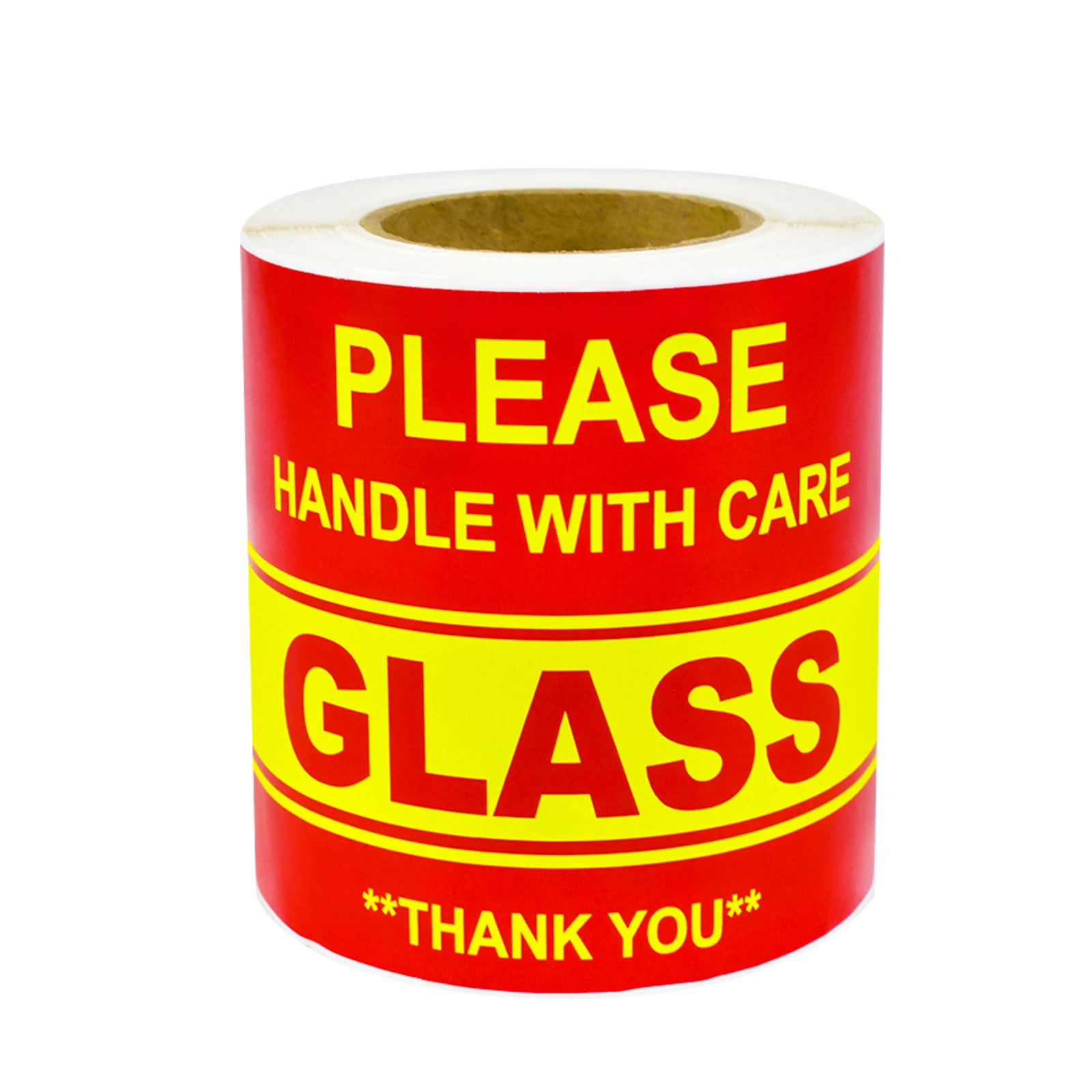 

200Pcs 4In*2.4In Handle with Care Fragile Glass Yellow Transport Warning Stickers Express Delivery Packaging Warning Labels Transport Warning Label Stickers, Handle with Care Warning Label Stickers