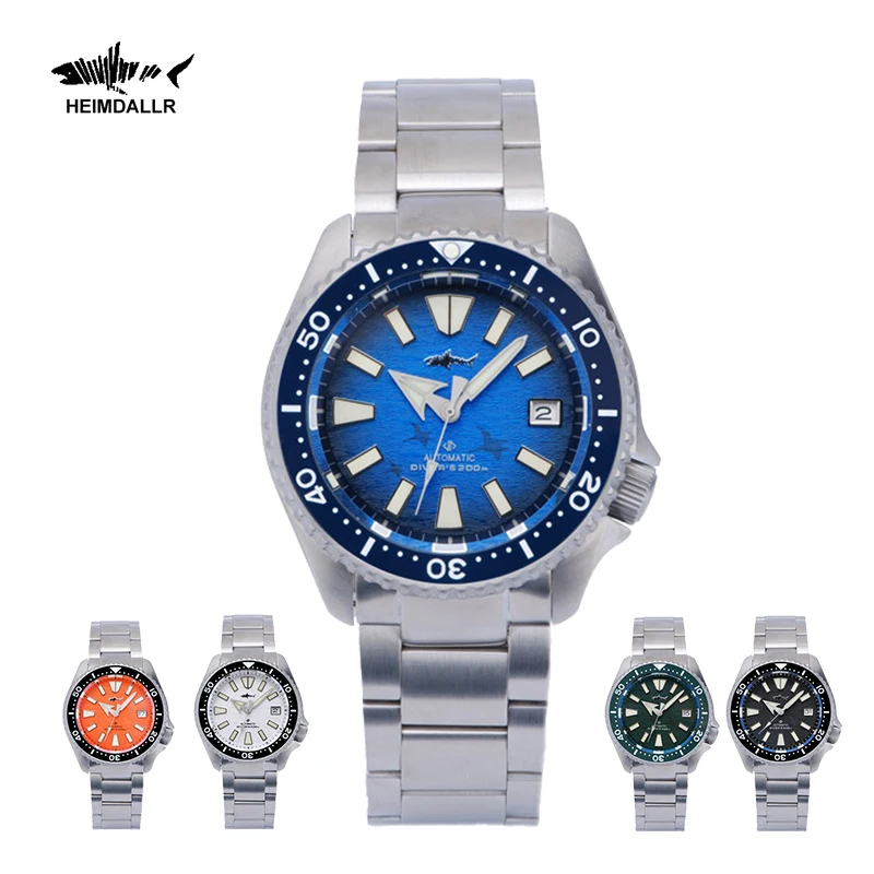 Heimdallr SKX007 Dive Watch Titanium NH35 Automatic Sapphire Crystal 20Bar Waterproof C3 Super Luminous Luxury Man Watch Reloj