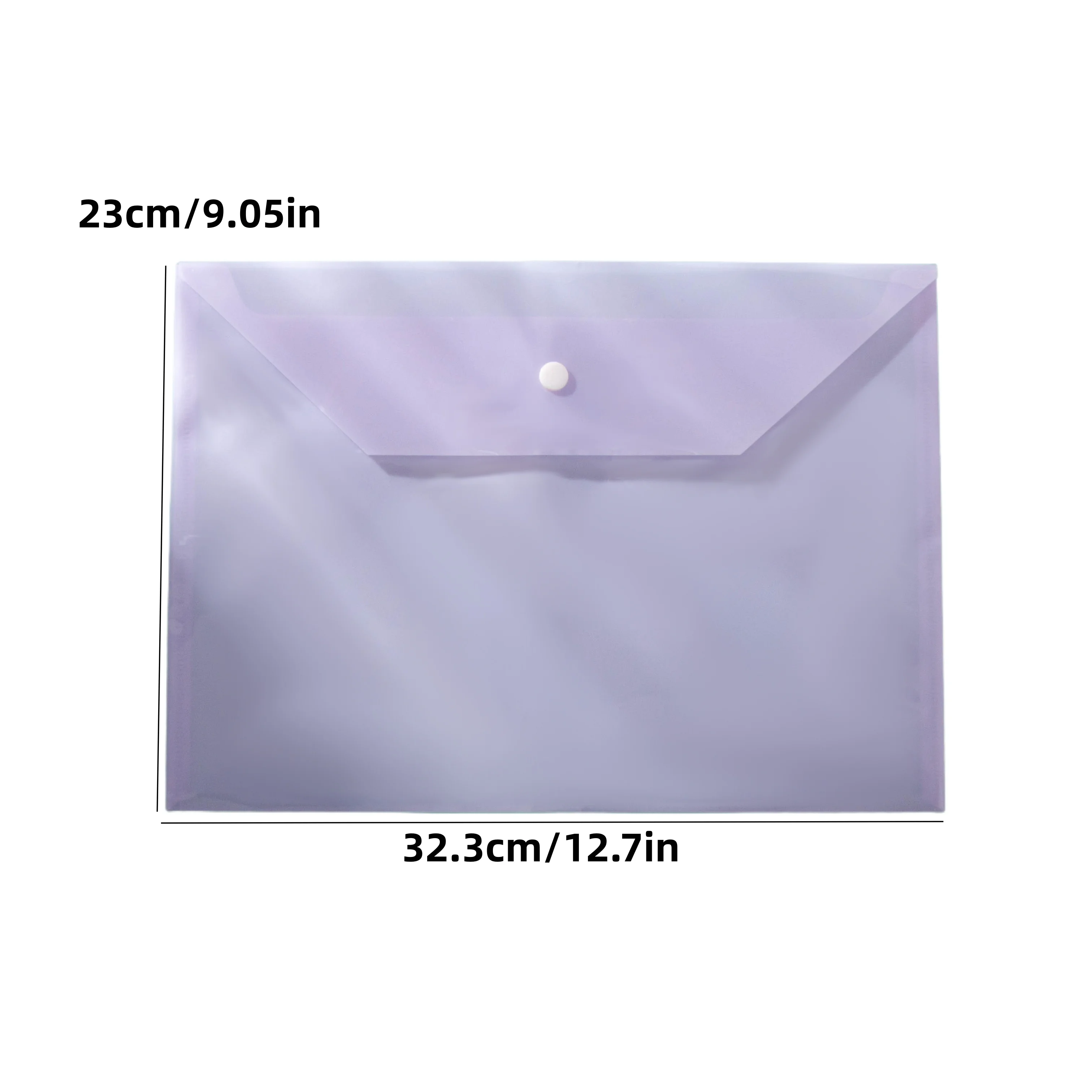 File Bag, Thickened Transparent Plastic A4 Snap-Button Type, Thickened Waterproof Test Paper Storage Bag, Large Capacity for Document Files and Papers