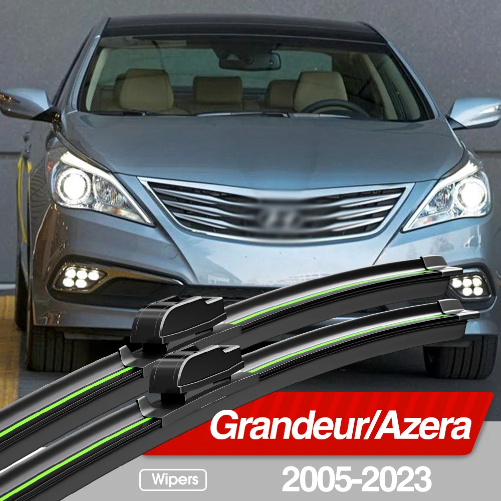 For Hyundai Grandeur Azera TG HG IG GN 2005-2023 Front Windshield Wiper Blades 2pcs Windscreen Window Accessories 2006 2015 2020