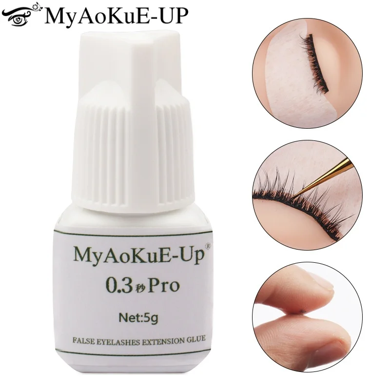 Colle professionnelle pour faux-cils, 5ml, 0.3 secondes, séchage rapide, forte, Extension de cils, adhésif, outil de maquillage