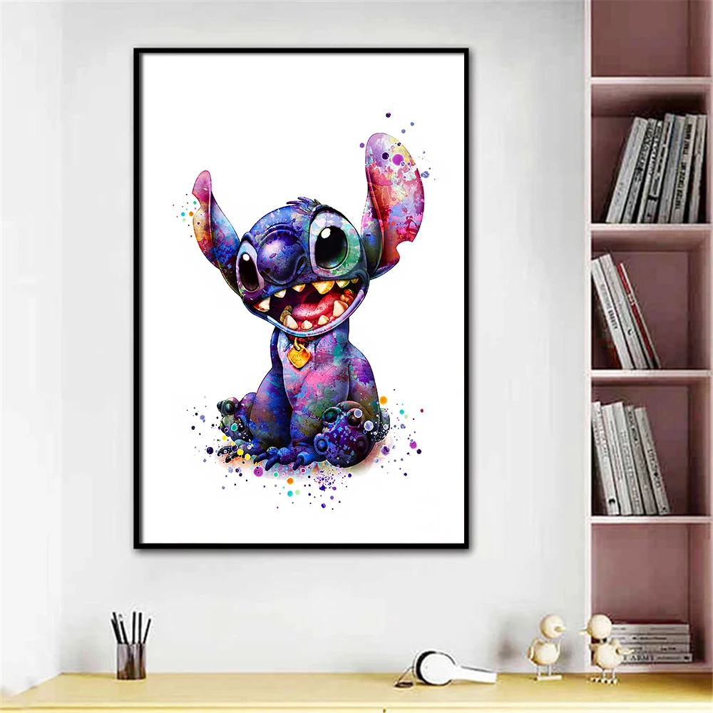 OHANA Lilo and Stitch Quotes Poster Disney Animated Movies Wall Art Canvas Painting Print Living Room Home Decor Picture Cuadros