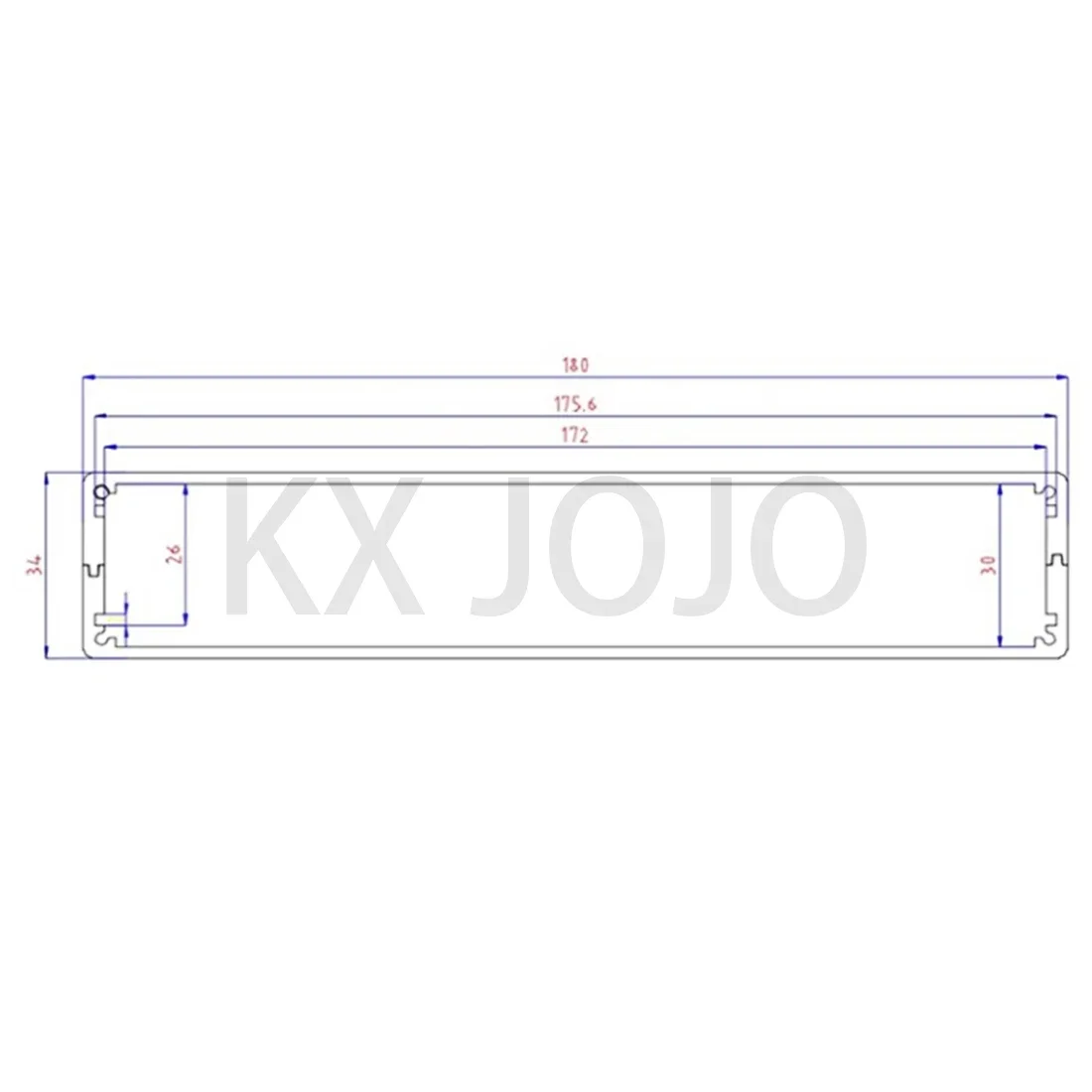 Carcasa de aluminio para proyecto electrónico, caja dividida de 180x34x200mm, PCB, instrumento negro, bricolaje