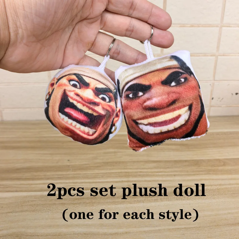 2pcs Set Press Can Make SSVGG Sound Big Mouth Mauga‌ Plush Doll Bag Keychain Overwatch 2 Maugaloa Malosi Anime Game Plushie Toys