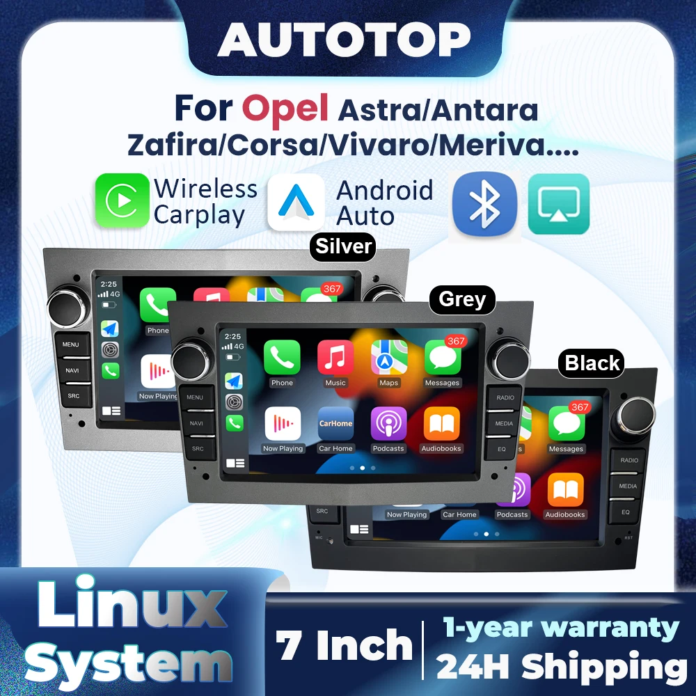 Linux autoradio voor Opel Astra Antara Vectra Corsa multimediaspeler GPS draadloze Carplay Android Auto Bluetooth DSP auto-audio - afbeelding 2